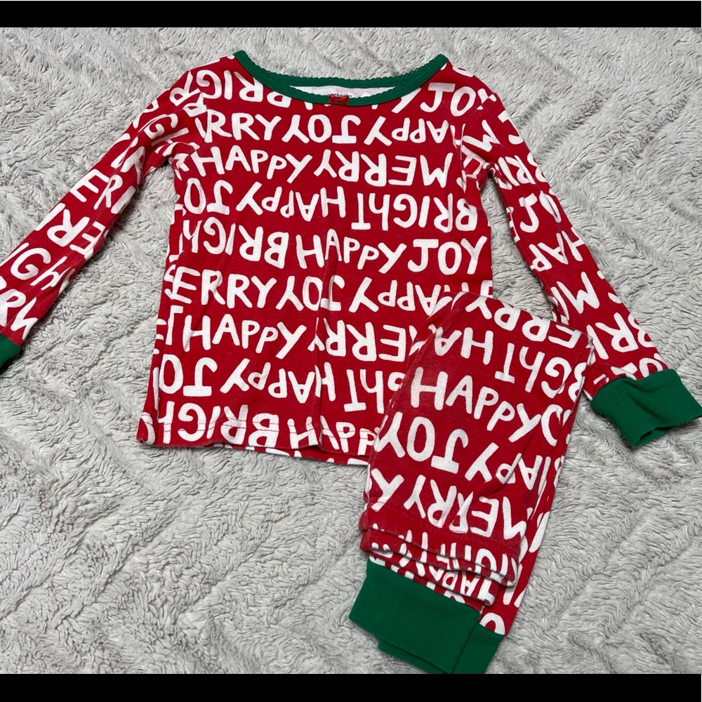 2T girl Carters Christmas pajamas